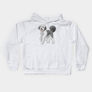 Dog - Labradoodle - Black and White Kids Hoodie